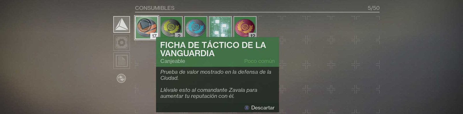 Destiny 2 - Fitxa Vanguardia