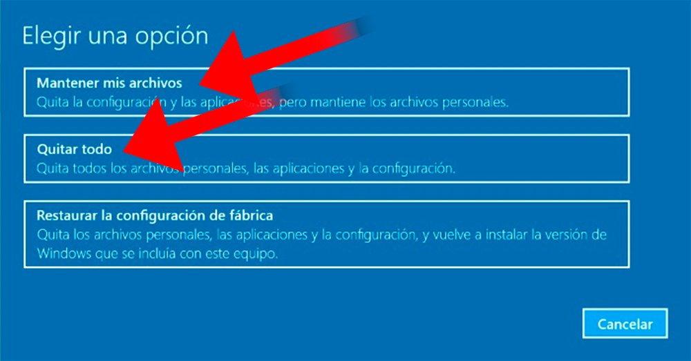 Windows 10 comment réinitialiser à partir de l'écran de verrouillage