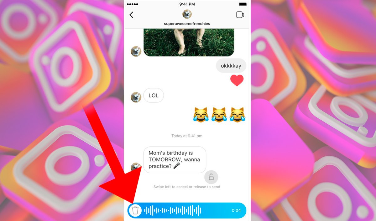 Com enviar missatges de veu per Instagram