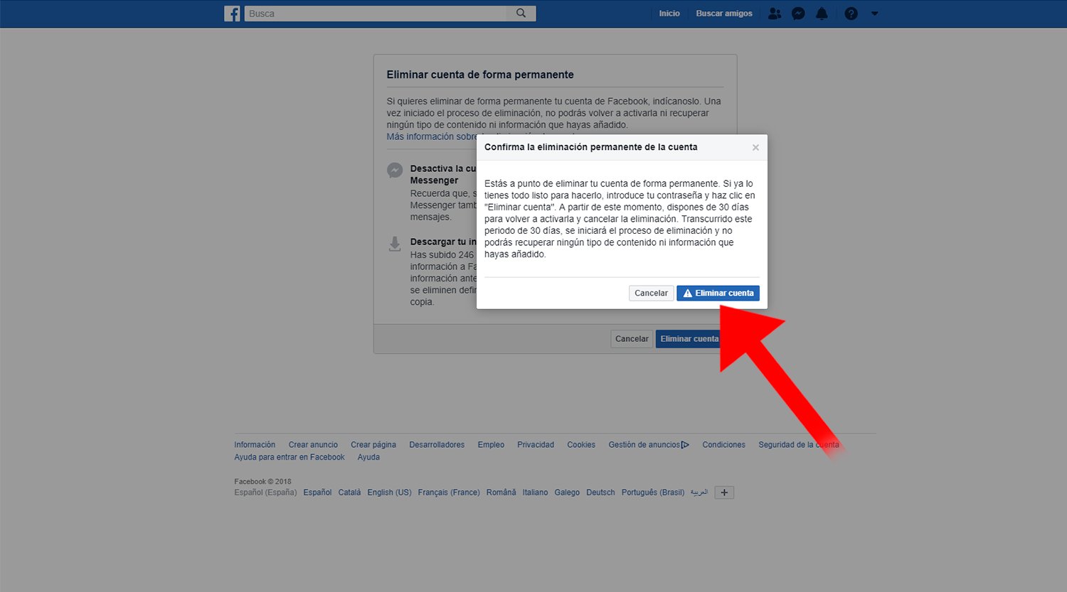 Facebook : Comment supprimer définitivement votre compte
