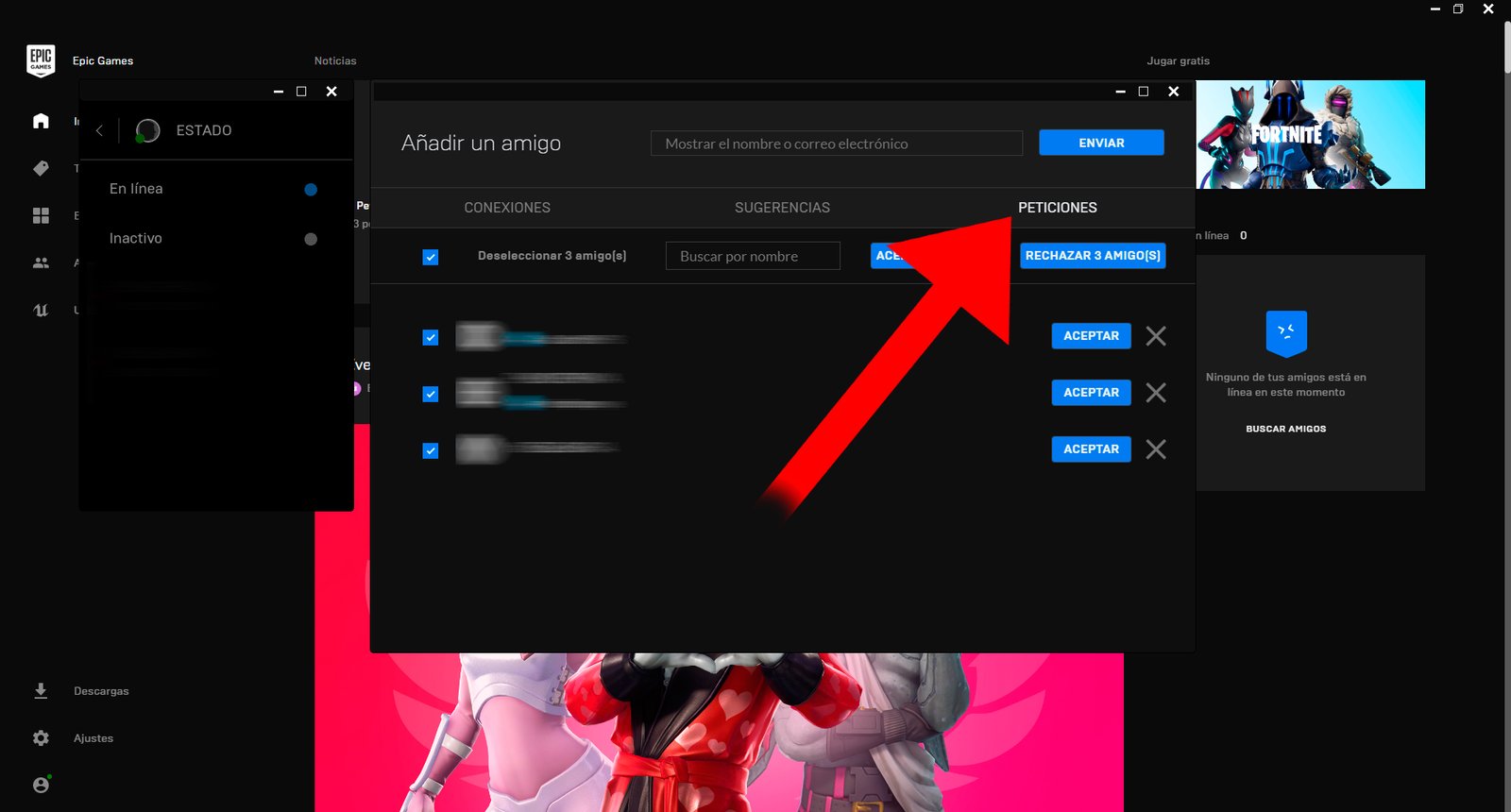 Fortnite: Com afegir amics a PC a través d'Epic Games Store