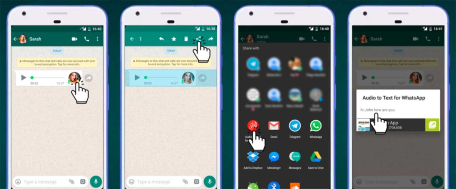 WhatsApp comment convertir des messages audio en texte sur iOS et Android