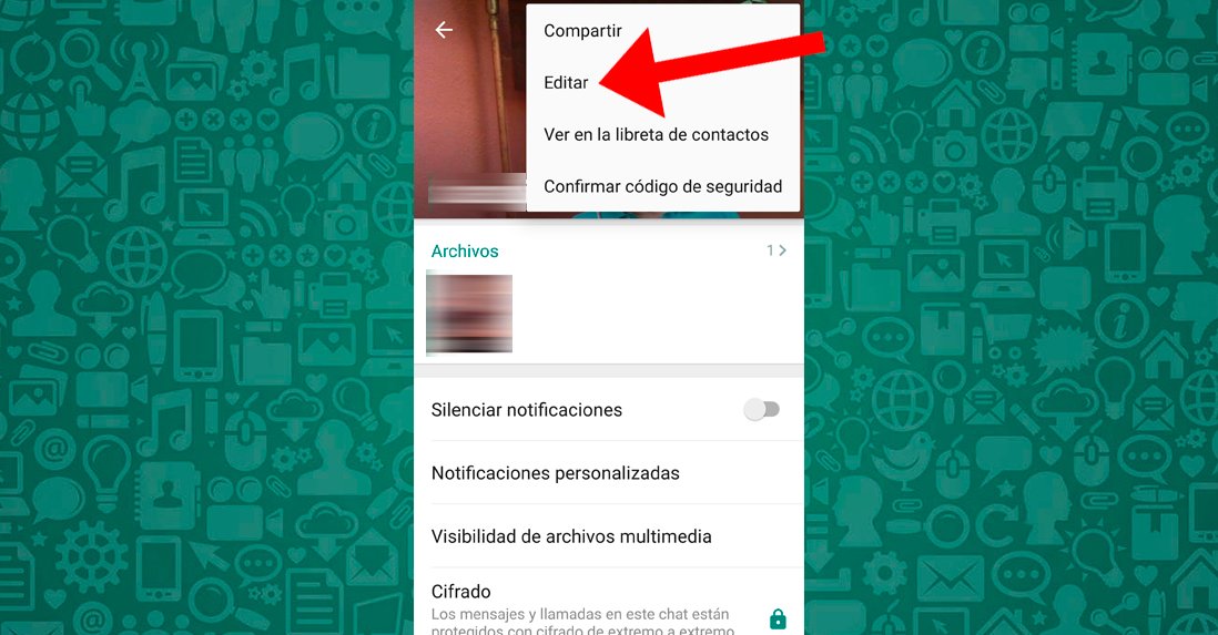 WhatsApp: how to change the name of contacts from the app