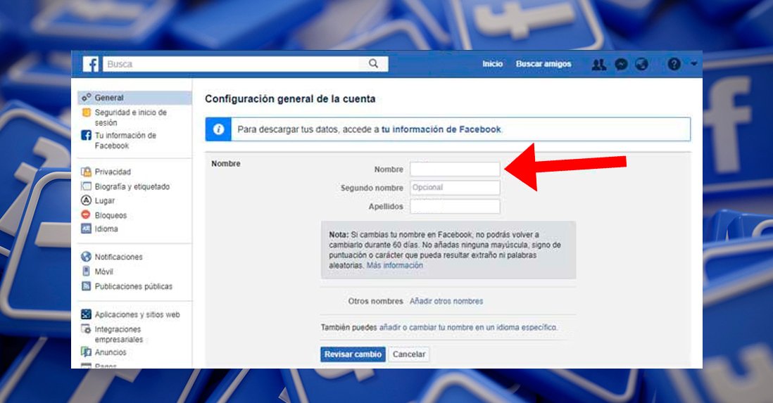 Cómo puedo cambiar mi nombre en Facebook