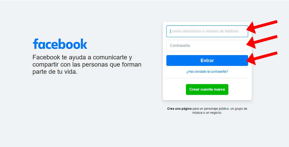 Facebook: how to log in or enter